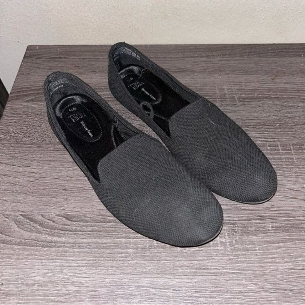 Time And Tru Memory Foam Slip On Flats Black & Nu… - image 3